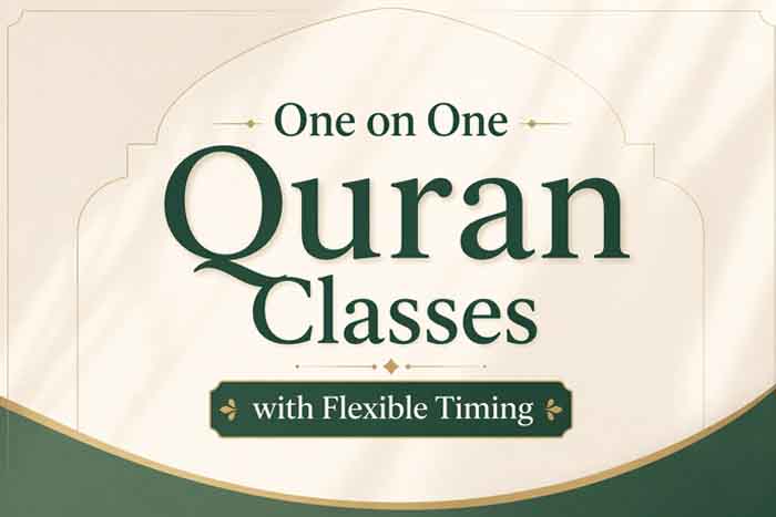 One on one Quran classes with flexible timing online learning with teacher
