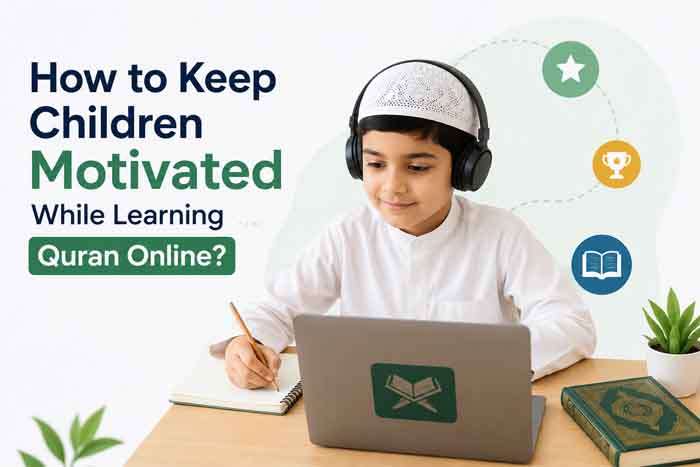 Child Learning Quran Online with Tutor